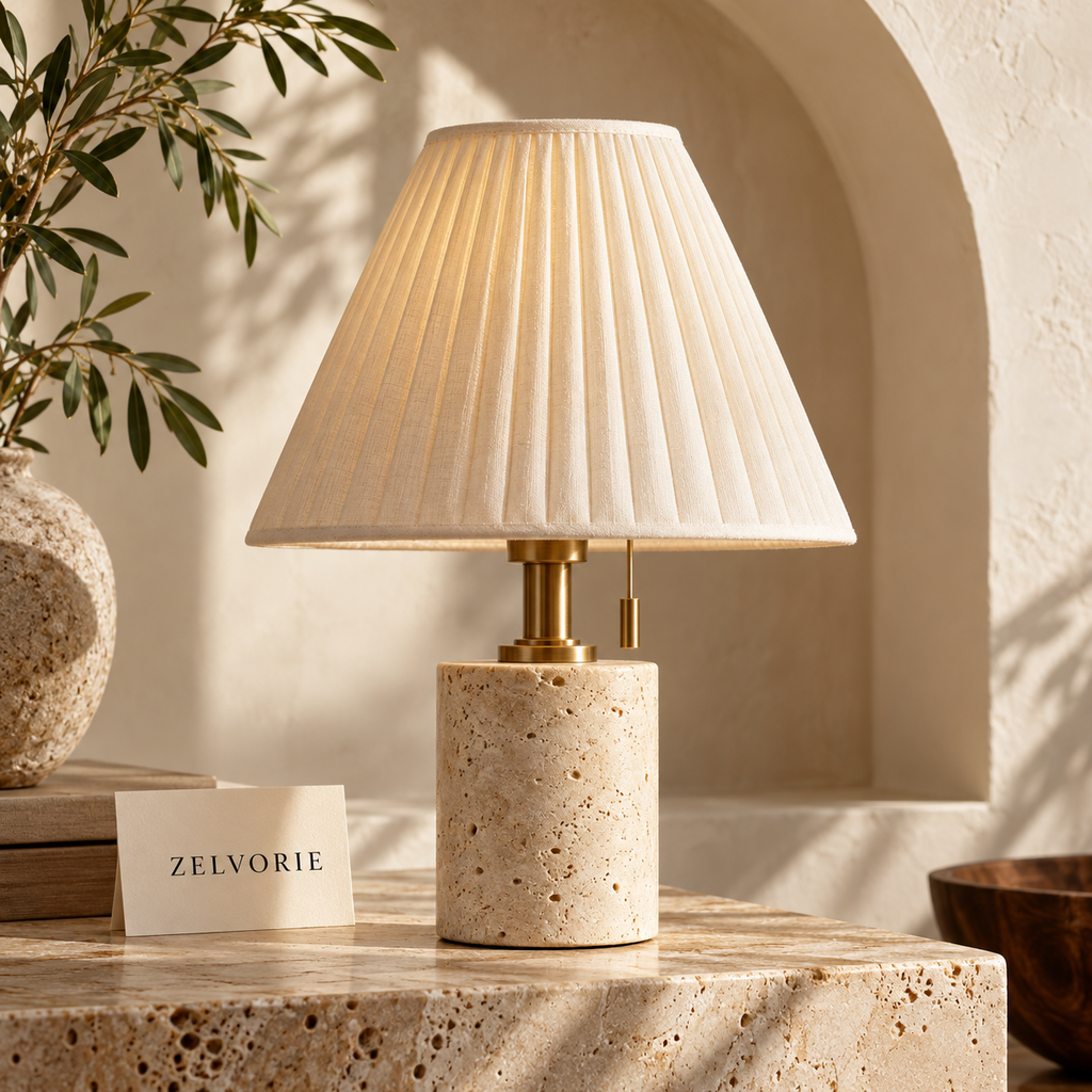 ZELVORIE Aurelle Pleated Table Lamp