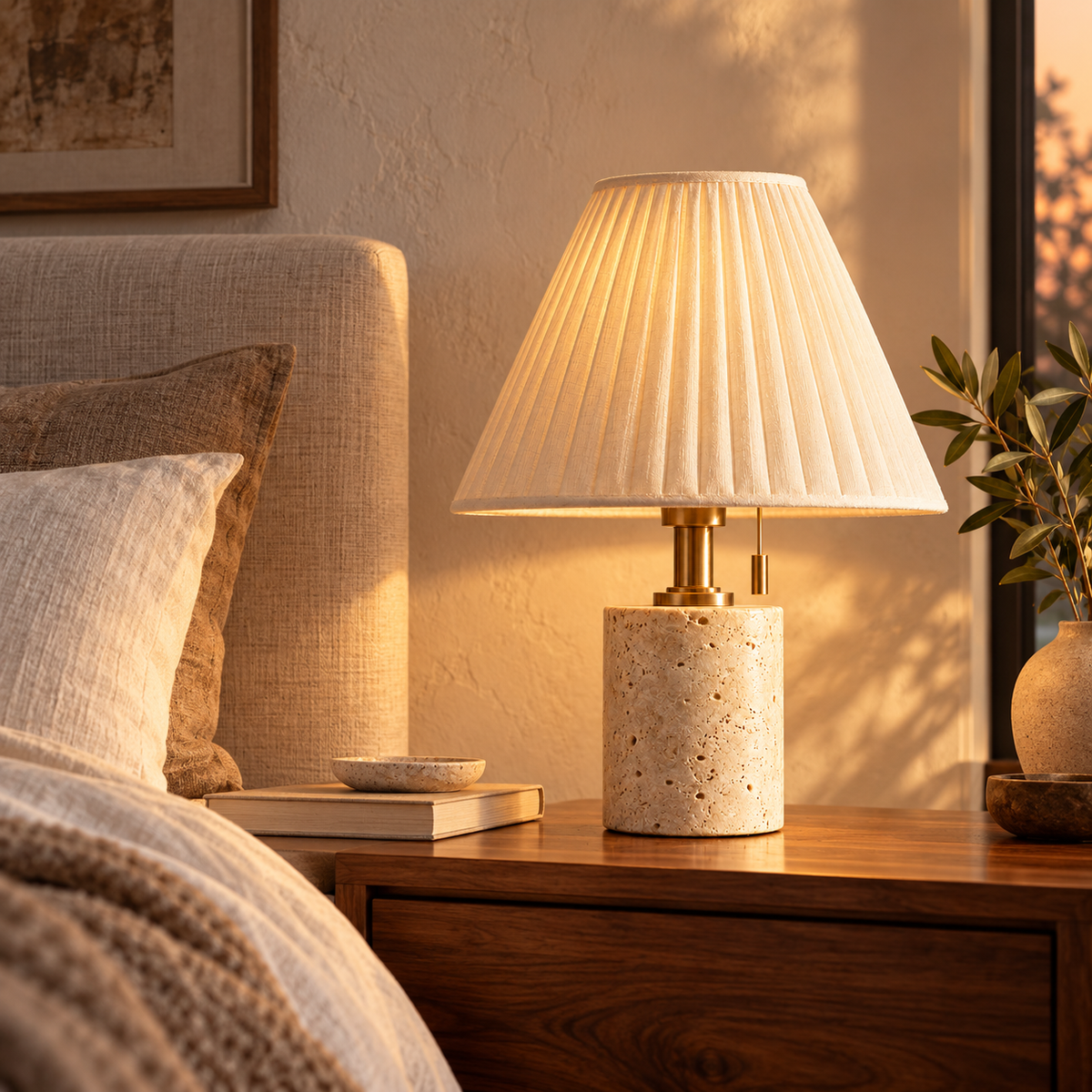 ZELVORIE Aurelle Pleated Table Lamp