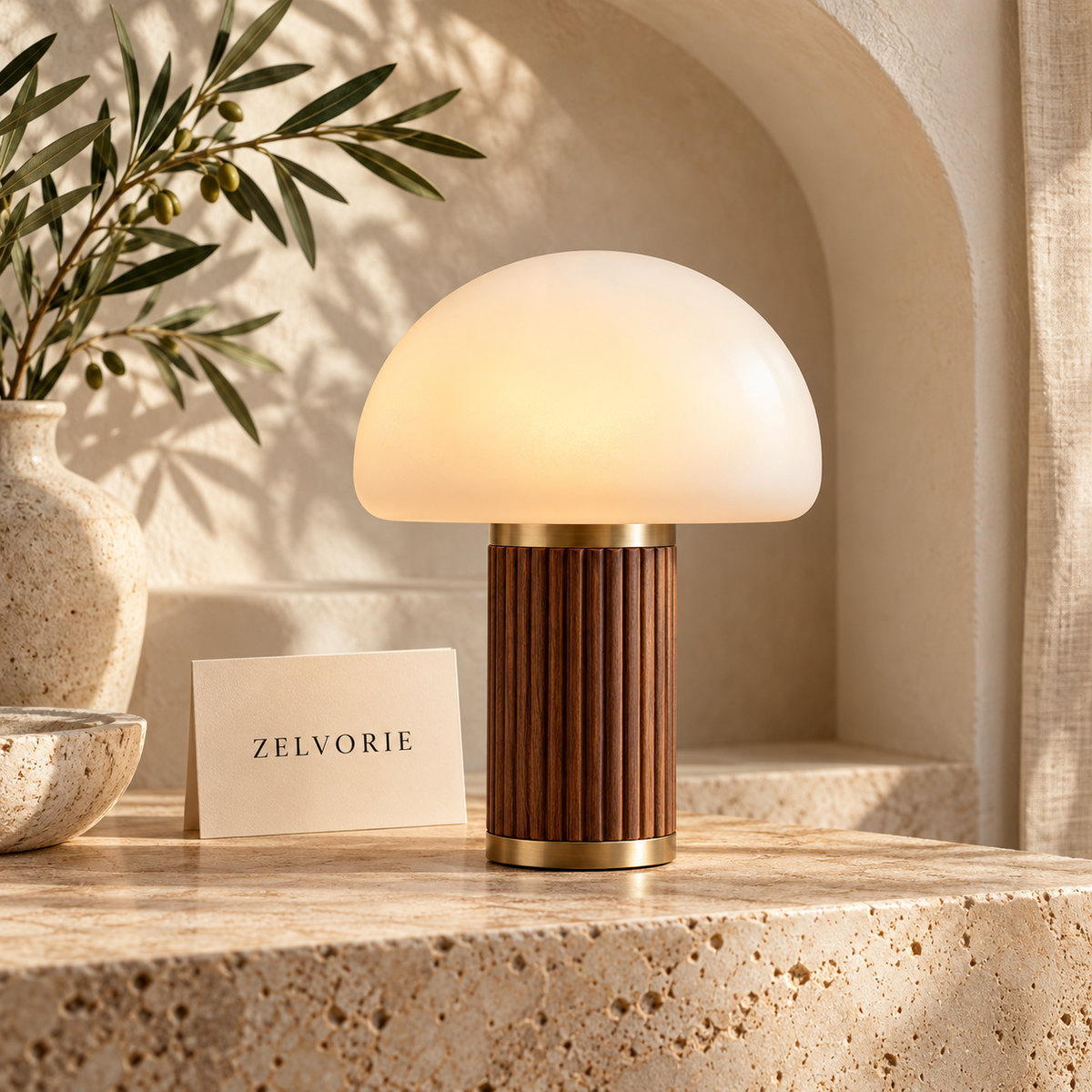 ZELVORIE Halo Frosted Glass Lamp