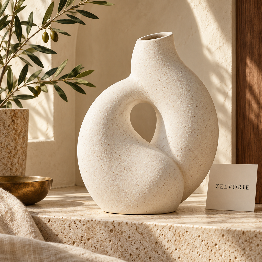 ZELVORIE Isla Sculptural Ceramic Vase